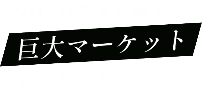 2040年まで続く 巨大マーケット を攻略する！