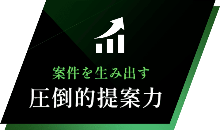 案件を生み出す圧倒的提案力